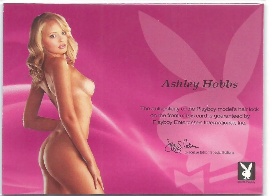 Playboy Centerfold Update 6 Ashley Hobbs Spotlight Hair Locket Memorabilia Card