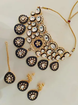 Polki Meenakari Bridal Choker Set