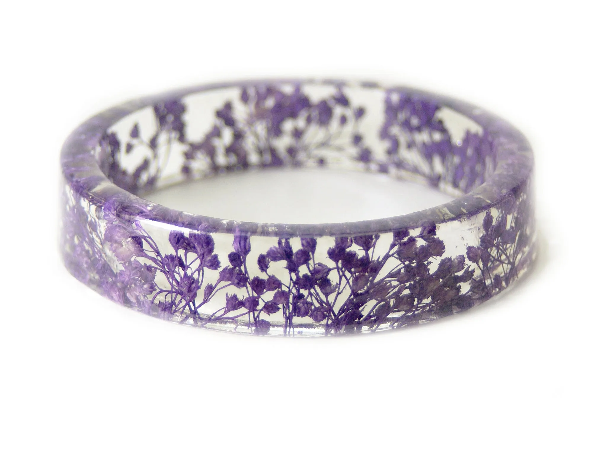 Purple Flower Resin Bracelet