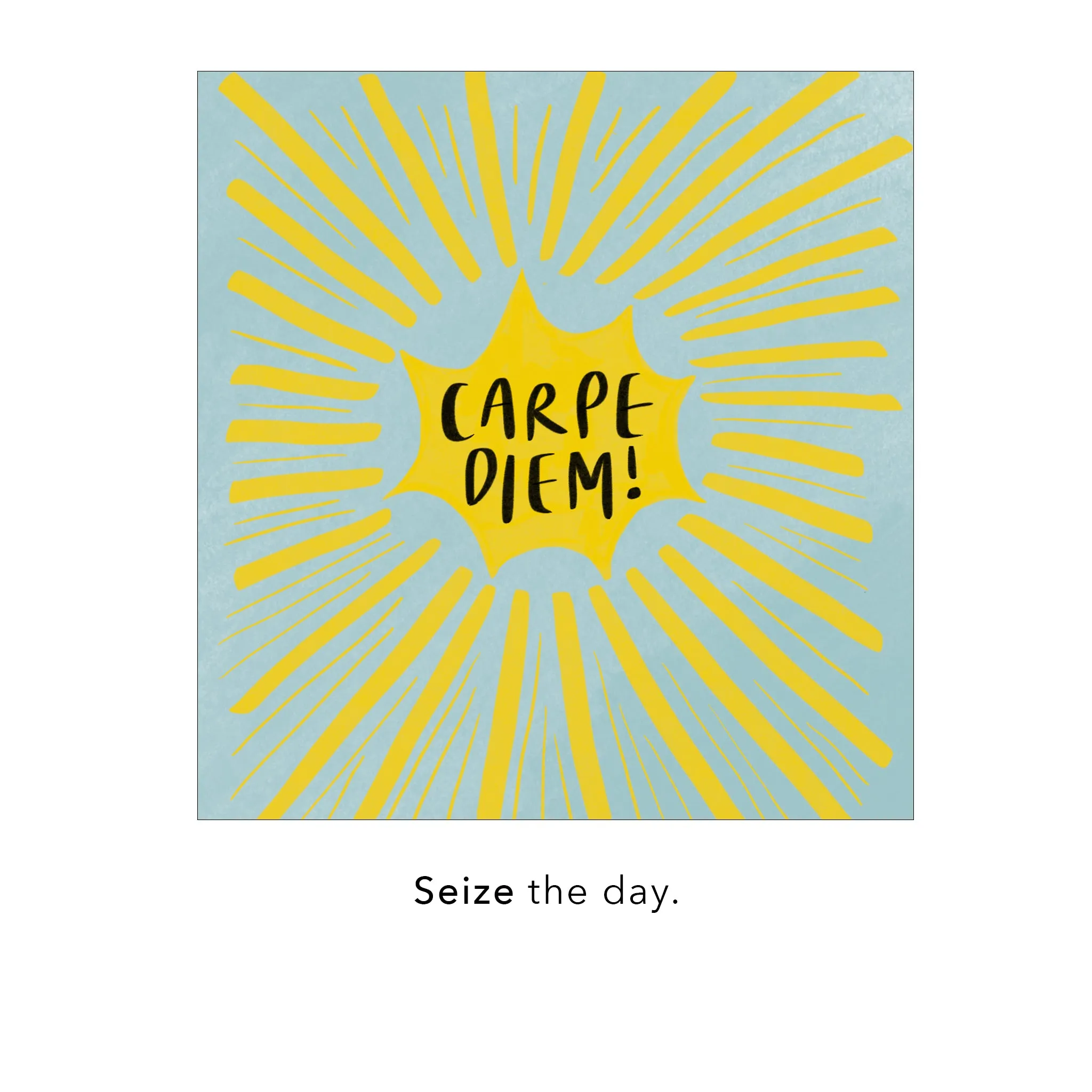 "Carpe Diem" Necklace in Gold, Large