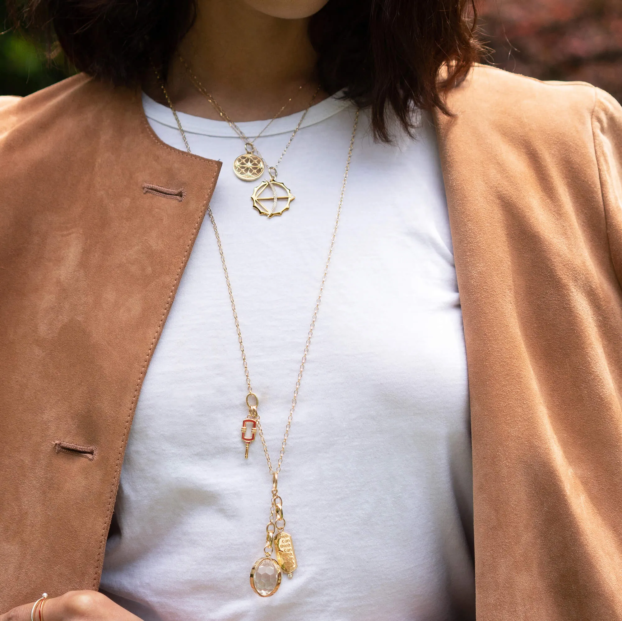 "Carpe Diem" Necklace in Gold, Large