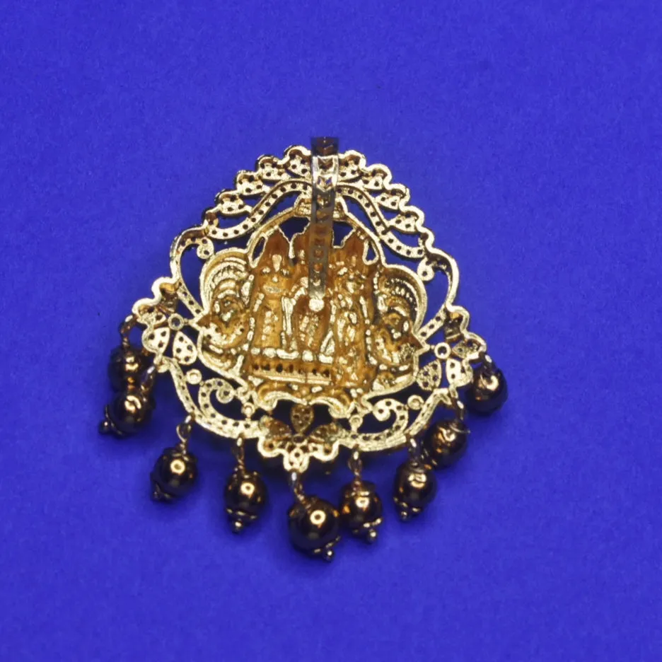 "Embrace Tradition with the CZ Antique Laxmi Ram Parivar Pendant from ASP Fashion Jewellery"