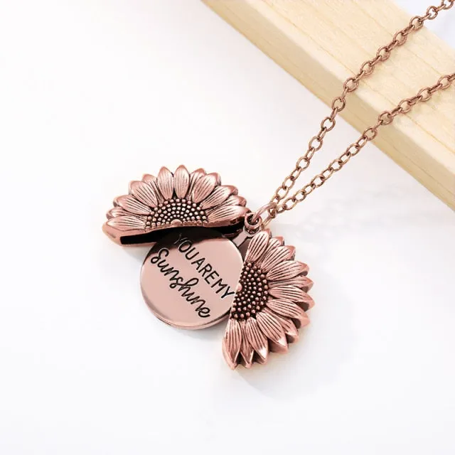 "You Are My Sunshine" locket necklace by Style's Bug (2pcs pack)