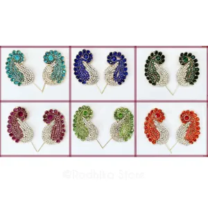 Radhika Chandrika- Rhinestone Deity Turban Pins-Choose Color