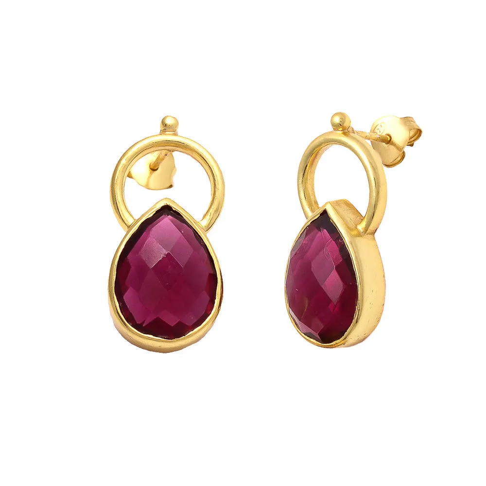 Reem Tear Drop Gemstone Earrings