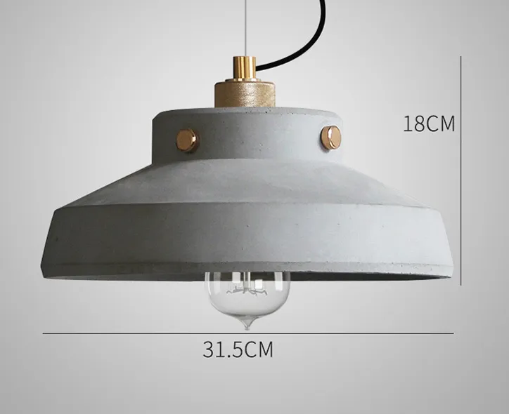 Rikard Scandinavian Unique Cement Pendant Light