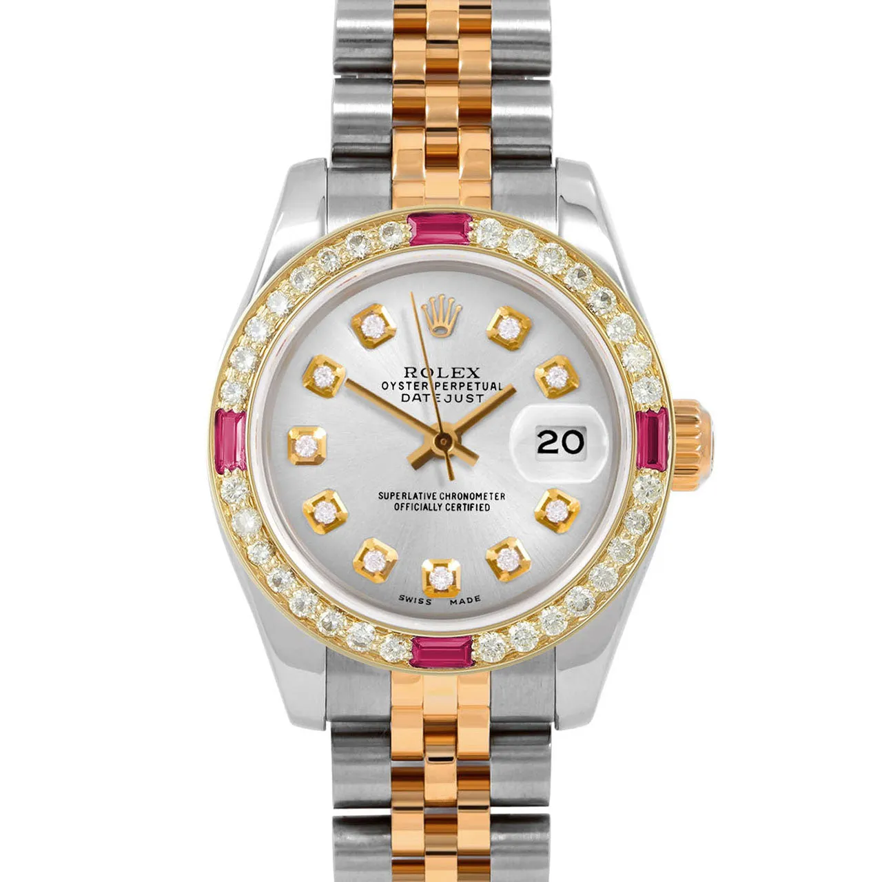 Rolex Datejust 26mm | 179173-SLV-DIA-AM-4RBY-JBL