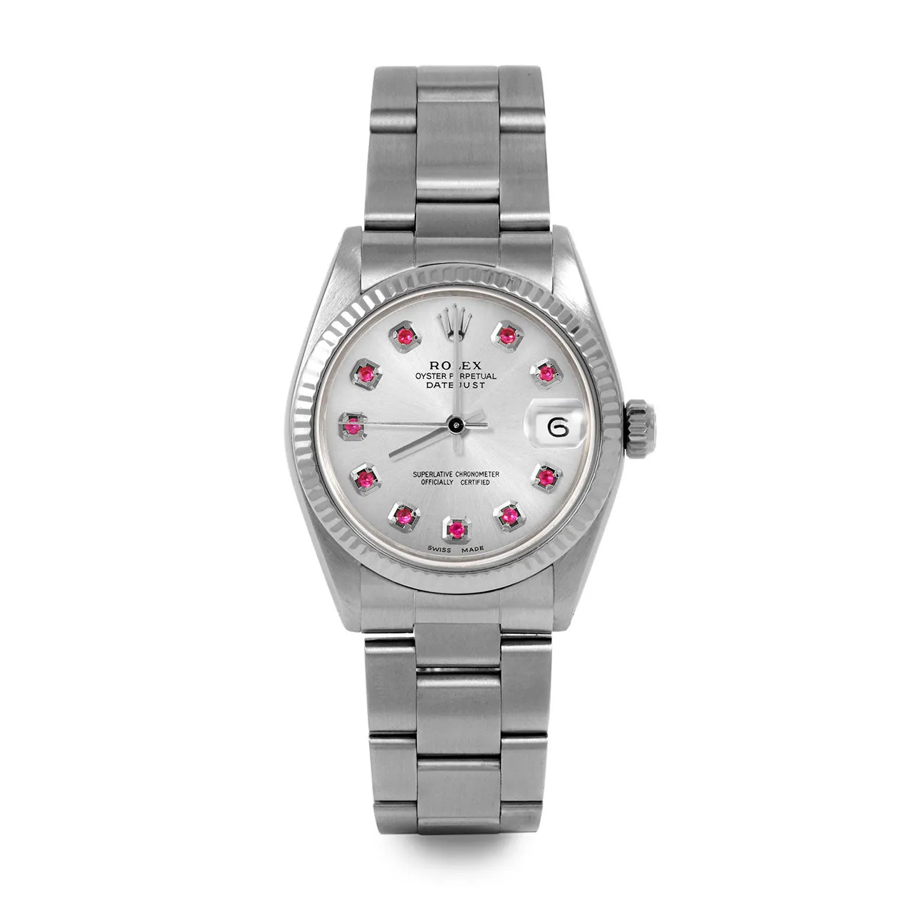 Rolex Datejust 31mm | 6827-SS-SLV-RBY-AM-FLT-OYS