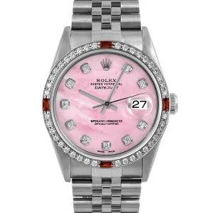 Rolex Datejust 36mm | 16234-PMOP-DIA-AM-4RBY-JBL