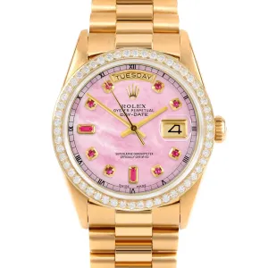 Rolex Day-Date 36mm | 18238-PMOP-RBY-AM-BDS-PRS