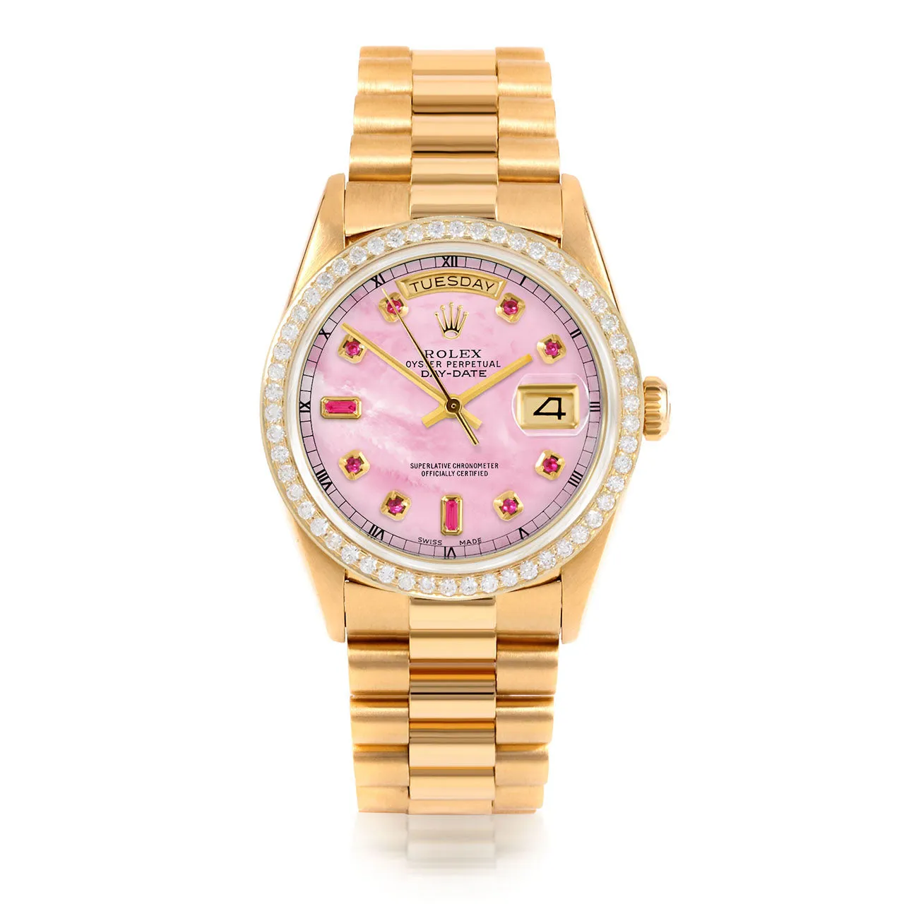 Rolex Day-Date 36mm | 18238-PMOP-RBY-AM-BDS-PRS