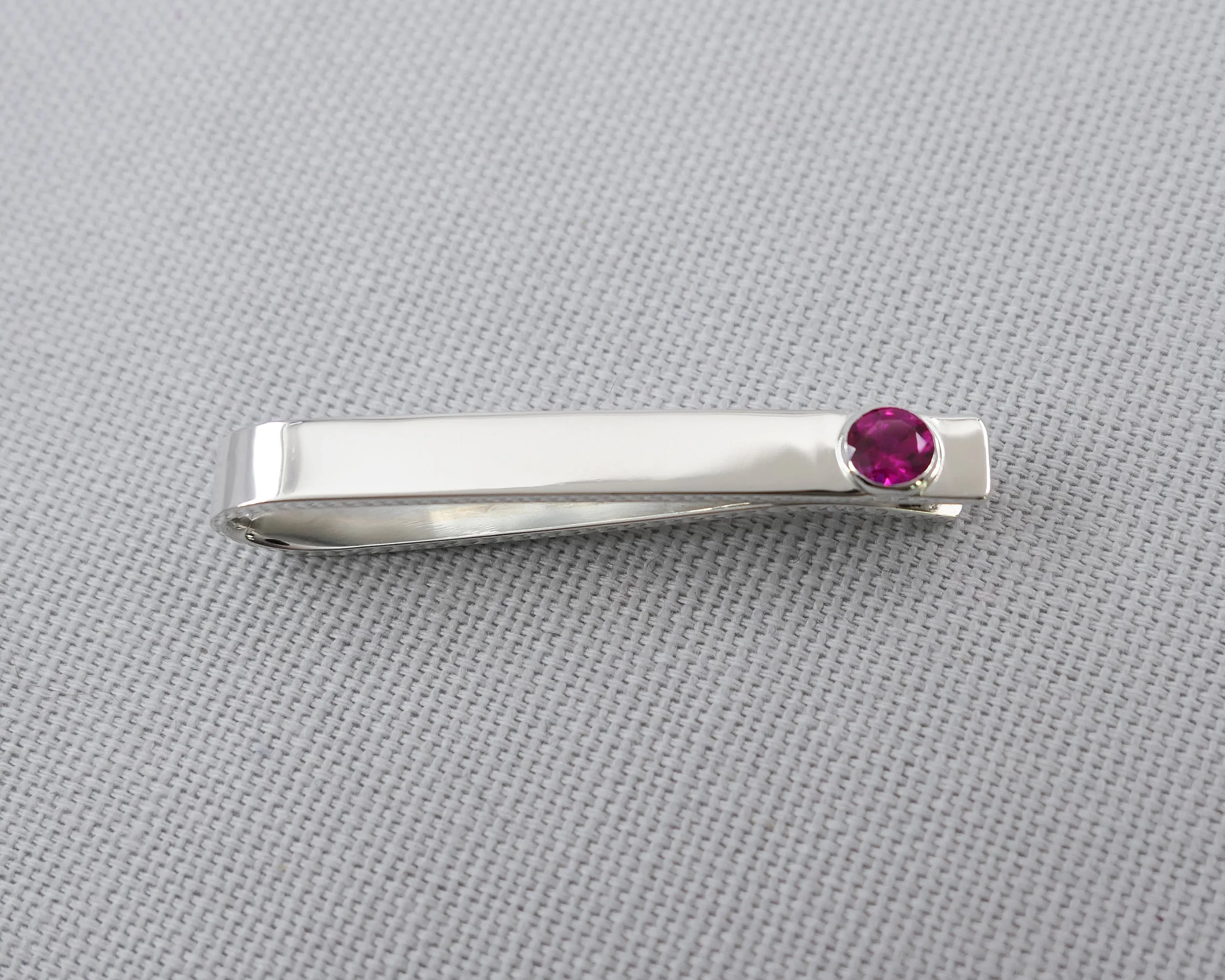 Ruby Cuff Links and Tie Clip Set