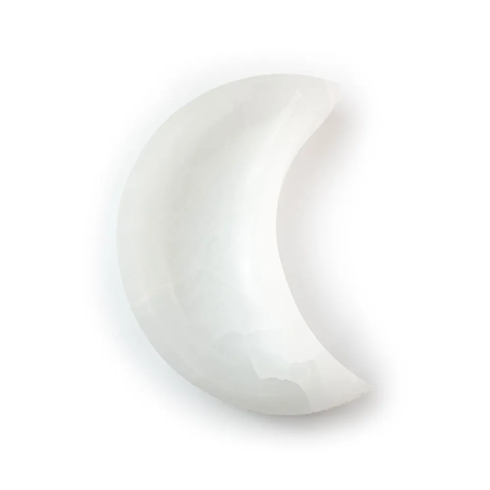 Selenite Moon Bowl