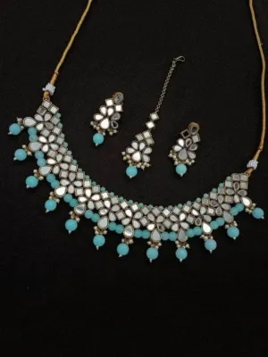 Simple Mirror Necklace Set