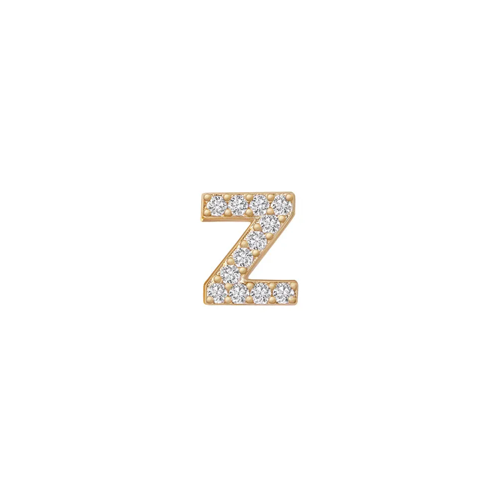 SKINNY SILVER Z CHARM (YELLOW)