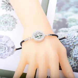 Stainless Steel Alloy Hollow Tree Of Life Aromatherapy Oil Bracelet