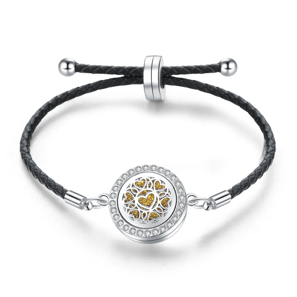 Stainless Steel Alloy Hollow Tree Of Life Aromatherapy Oil Bracelet