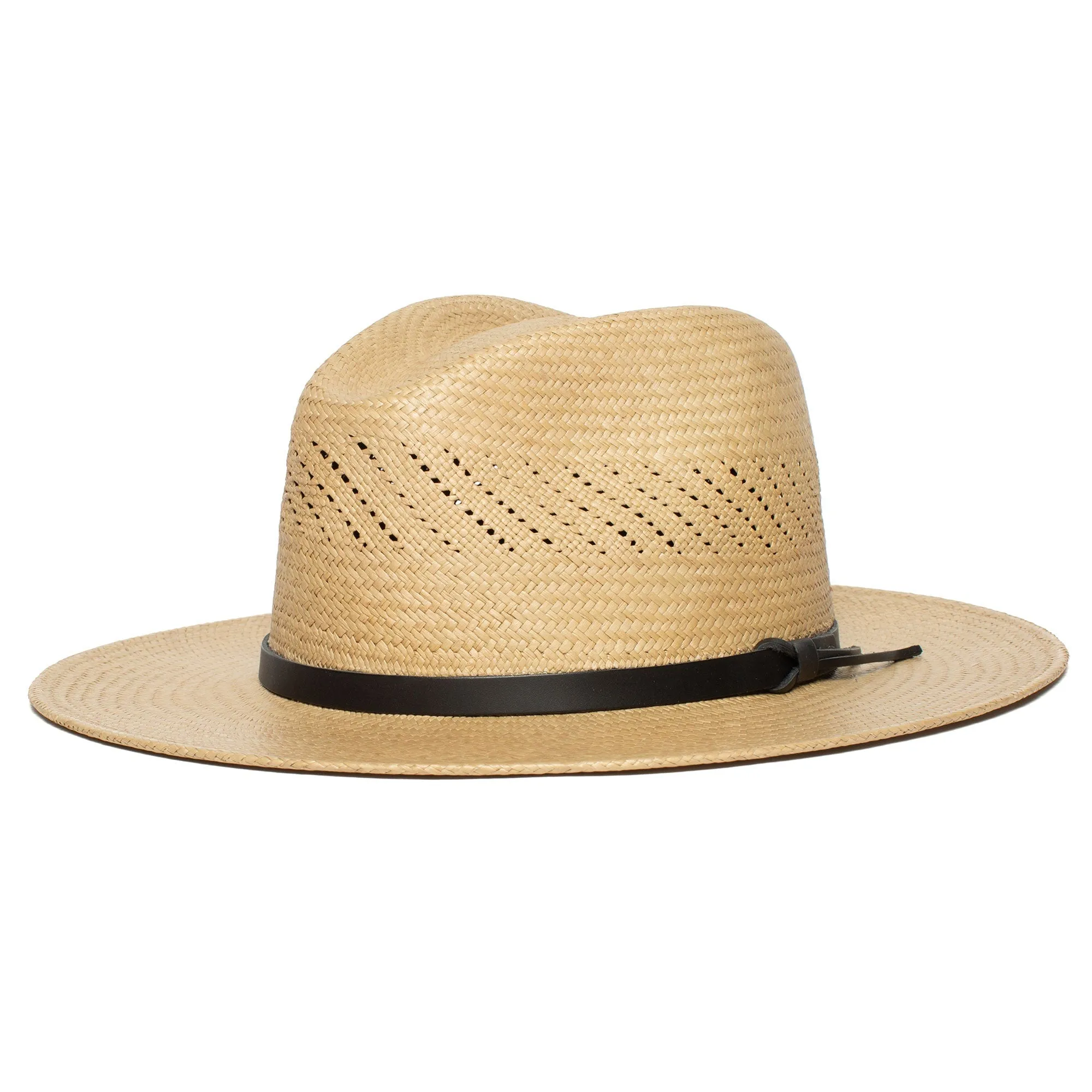 Summer Straw Fedora Hat-Natural