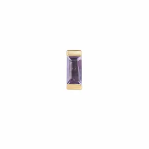 Tanzanite Mini Claw Set Baguette Stud - Single