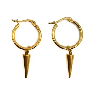 Temptress Gold Spike Earrings