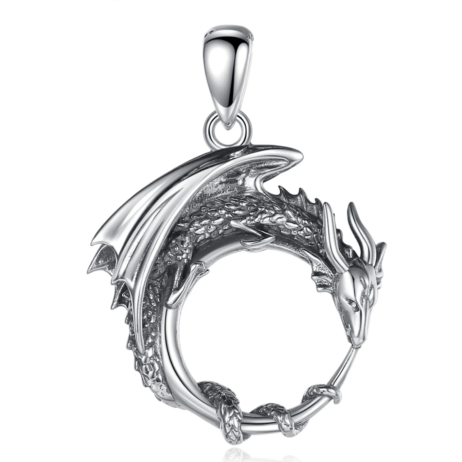 The Ouroboros Ancient Dragon Necklace Sterling Silver