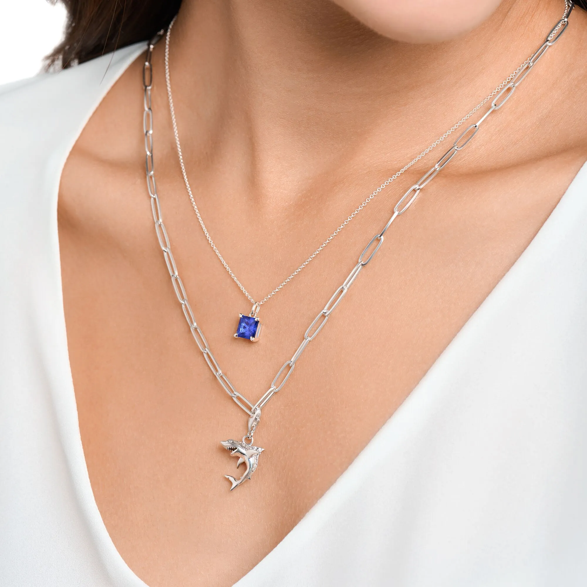 Thomas Sabo Necklace With Blue Stone Silver KE2156-699-32