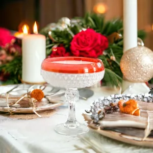 Vintage Cranberry Marmalade Candle in Ruby Flash Dish