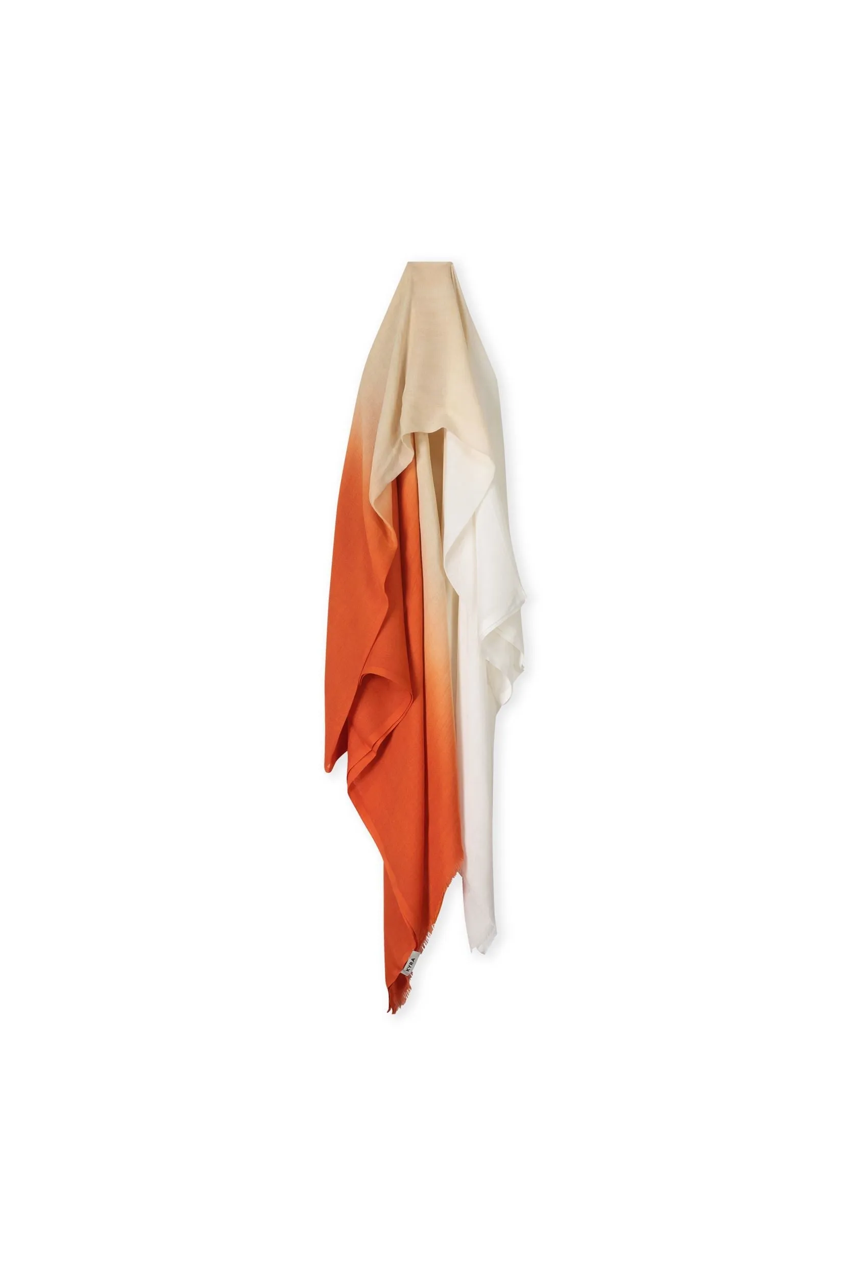 Violette Dip Dye Scarf - Flame Orange